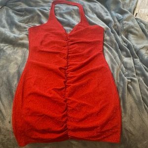 Rad Valentine’s Day, Y2K sparkly halter dress great condition only worn once💞✨